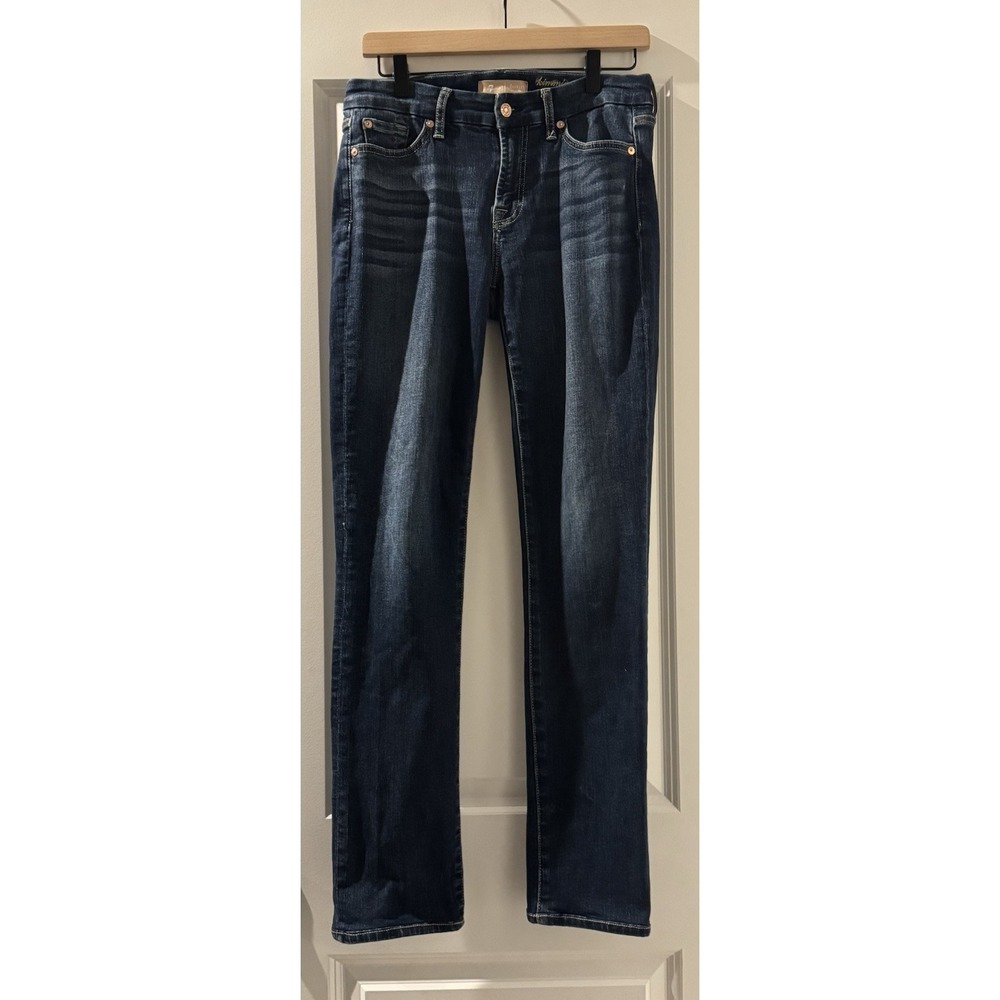 7 For All Mankind Kimmie Straight Leg Jeans Womens 28 Dark Wash Stretch Denim